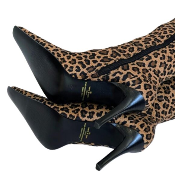 NIB Diba Women's' Leopard Heeled Boots Size 6 - Picture 3 of 7